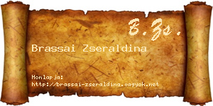 Brassai Zseraldina névjegykártya